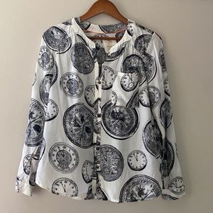 27 of 52 Conversations by Anthropology - clock print shirt